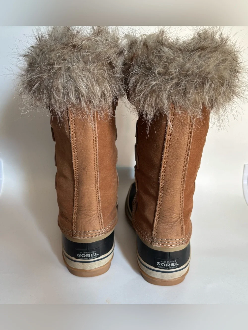 SOREL Joan of Arctic Women's Brown Suede Faux Fur Winter Snow Boots Size 8
